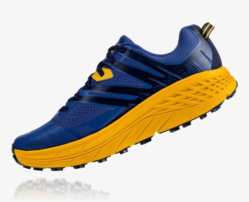 Hoka One One Speedgoat 3 Chaussures De Trail Homme Bleu Dor Pas